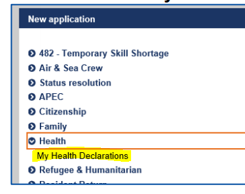 Click My Health Declarations