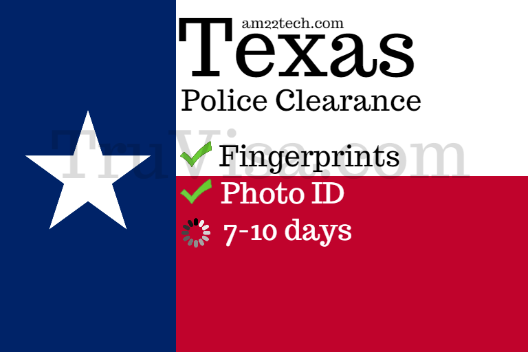 Texas state police clearance process and cost