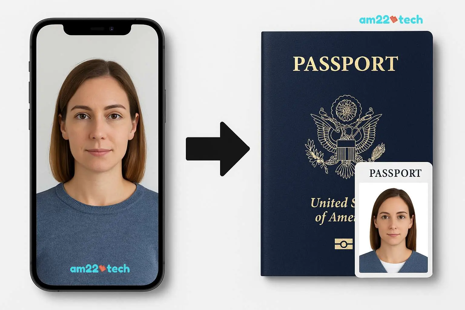 Click by phone - AI auto edits to correct size and clear background