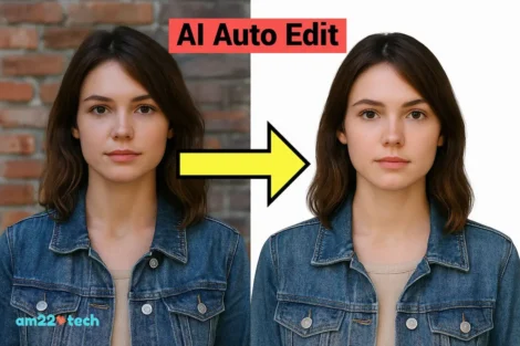 AI passport photo click from phone - edited automatically