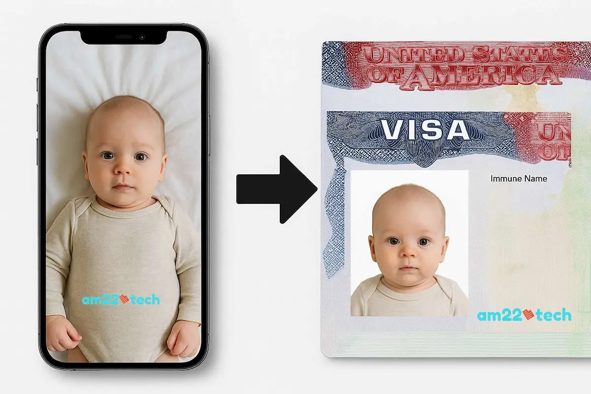 AI passport photo infant/child auto edit