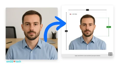 Convert any photo to 2x2 passport visa photo