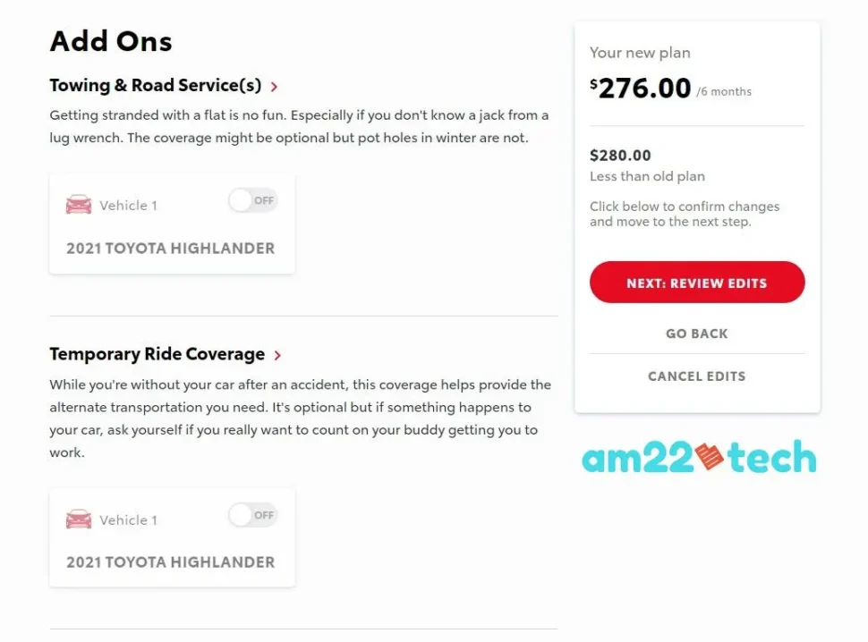 Car insurance towing