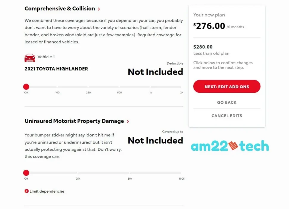 Comprehensive & Collision insurance is optional